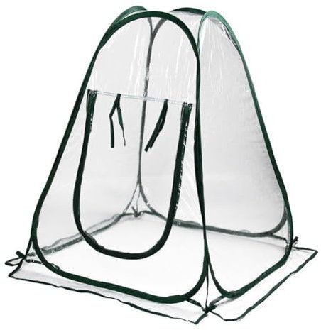 Kit per serra portatile con finestra laterale, giardino interno esterno, copertura per serra, tenda in PVC trasparente, mini tenda per piante da coltivare, riparo per fiori per interni ed esterni