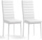 Bealife Esszimmerstühle 2er-Set, Esszimmerstühle-Set für Küche, Esszimmer, Esszimmerstuhl aus Kunstleder mit hoher Rückenlehne, modern (Weiß PU-Leder, 2er Set)