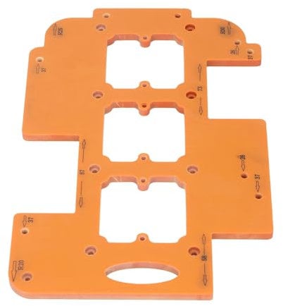 Switch Socket Opening Template, 70x70mm Hole Socket Bottom Box Template R20 R25 R30 Router Corner Jig, Socket Template Woodworking Tool Engineering Plastic for Trimming Drilling
