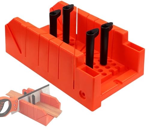 Tagliacornici, Fondo in Plastica Ispessita, Robusto e Resistente All'usura, con Guida di Taglio a 90°/45°/22,5°, Chiaramente Contrassegnata Gradi, per Frese per la Lavorazione del Legno (arancione)