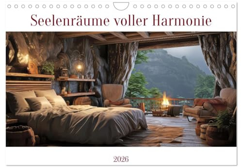 Seelenräume voller Harmonie (Wandkalender 2026 DIN A4 quer), CALVENDO Monatskalender: Wohnräume voller Behaglichkeit (CALVENDO Orte)