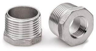 POLBERIS Riduzione 2 pollici x 1 1/2 '' 316 Riduzione dado elicoidale inossidabile BSP BSPT esagonale bush WZ GW GZ AB Adattatore filettato