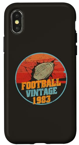 American-Football-Player Vintage born 1983 Birthday Football Case for iPhone X/XS