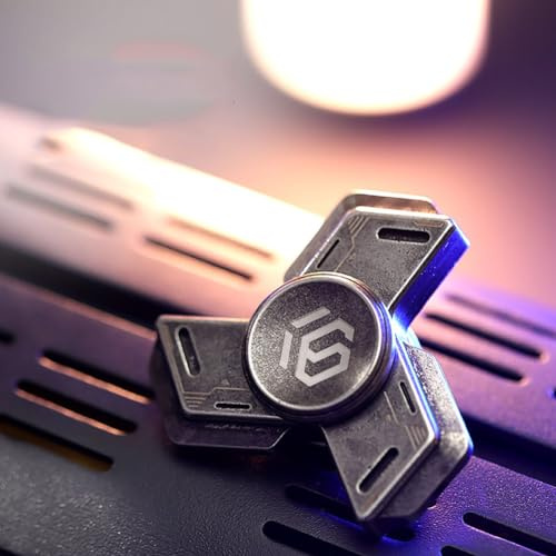 AYUNJIE Metall Hand Spinner EDC Reducer, Anti-Angst Fidget Toy Spinner Sensory Stress ADHD Relief, Party Favors für Kinder/Erwachsene Valentines Geschenk (Schwarz)
