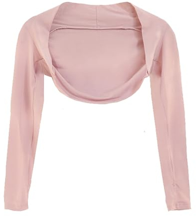 Mesduri Ballettjacke Mädchen Langarm Bolero Cardigan mit Fingerloch Kinder Eleganter Shrug für Tanz Gymnastik Ballettkleidung