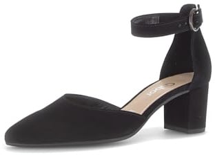 Gabor 81.340.17 Damen Spangenpumps Rauleder in schwarz - Gr. 35