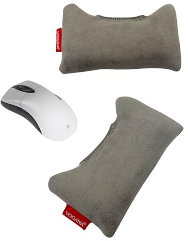 Vogana 1 Pcs Mouse Soft Wrist Rest| Made from Australian Fuzzy and top-Grain Mouse Support for Computer, Laptop, PC Gaming Grey