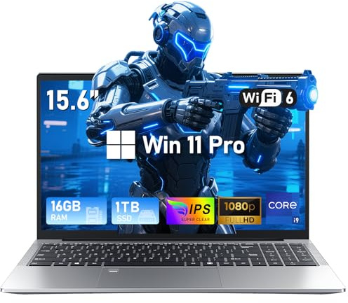 FUNYET Nouveau Ordinateur Portable 15.6 Pouces Gaming Laptop Core i9-11900H 16Go RAM 1To SSD Win 11 Pro Écran 1920×1080 FHD HDMI & Type-C WiFi 6 BT 5.2 USB 3.0 RJ45 Clavier Rétroéclairé