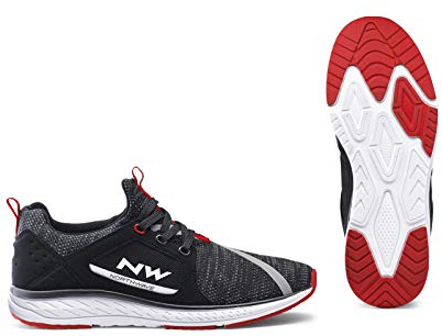 NORTHWADE Unisex Sapatos MTB NW Podium Knit Fahrradschuhe, Black, 45 EU