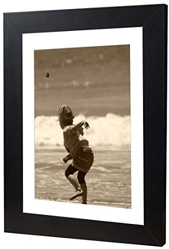 Cadre photo à accrocher - En MDF - 80 x 80 cm - Noir - 40 tailles différentes - Sélectionnables - Sans passe-partout - Ayleen