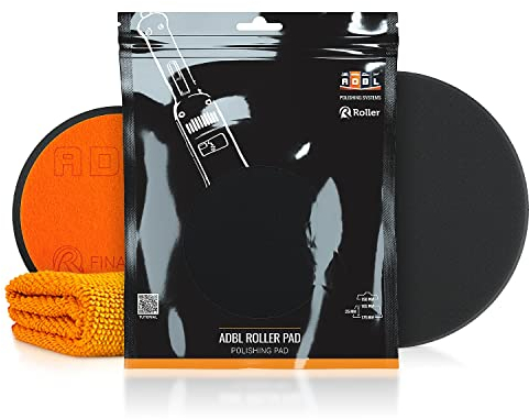 ADBL Roller Pad-R Finish Polierpad - Polierschwamm für Ø150mm Stützteller - Profi Polierpad mit Klettverschluss - Polierschwamm, Auto Polieren, Schwamm Polierteller