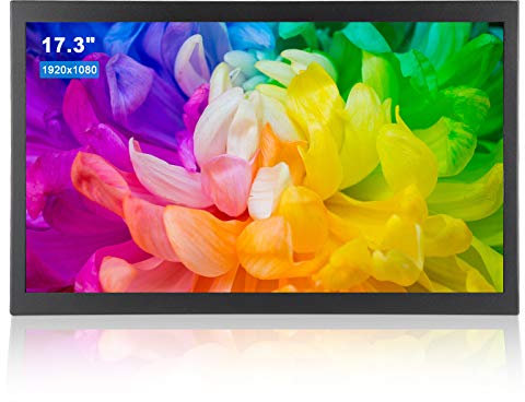 Bewinner Moniteur Portable Écran 17 Pouces, Moniteur Industriel All-HD 160° 16: 9, Écran TFT 1920x1080 Prise en Charge HDMI/VGA/AV/USB, Écran Tactile Universel pour PC, CCTV