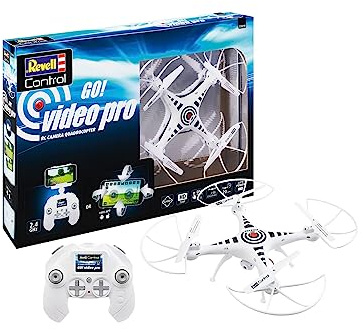 Revell Control 23818 Quadcopter GO Video PRO ferngesteuerte Drohne, weiß