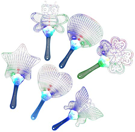 LED-Handventilator 8 STK Led Blinkt Handfächer Geführter Handventilator Led Blinkender Flacher Handventilator Led Blinkender Handventilator Kind Niedlich Spielzeug LED Lüfter