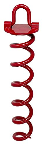 Pet Fit For Life Dog Tie Out Stake - Heavy Duty Outdoor Ground Spiral Anchor with Swivel Ring for Cable - Safe for Dog or Puppy in Yard, Park, Camping or Beach