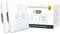 CNBINGO 2 pièce Interrupteur tactile, interrupteur à changement double Blanc, avec un panneau de verre tactile et un LED d'état, le conducteur neutre n'est pas requis, 2 voies, AC 240 V, 800 W/voies