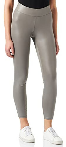 Urban Classics Damen Ladies Imitation Leather Leggings, Asphalt, 4XL