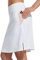 baleaf Damen Tennisrock Knielang Sportrock hoher Taille Golfrock Outdoorrock mit Tasche Weiß L