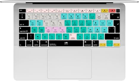 MMDW Avid Pro Tools Hotkey EU Keyboard Skin for MacBook Air 13 A2179 A2337 | M1 Chip With Touch ID,Ultra‑thin,Anti‑slip,Scratch‑shielding,Shortcut Key Marked,Keyboard Accessory
