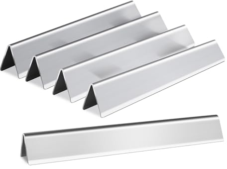 Zemibi 7620 7621 Barra aromatizadora de 17.5 pulgadas para piezas de parrilla Weber Genesis 300, Weber Genesis E/EP-310, 320, 330, Genesis S/E-310, 320, 330 con perillas de control delanteras, acero