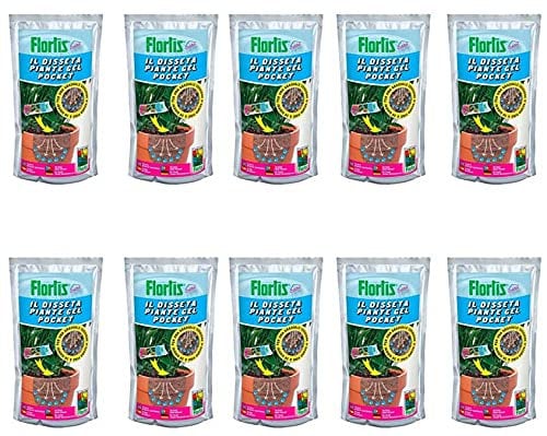 Offerta 10 DISSETA Piante Gel Pocket 220ML per IRRIGAZIONE dai 20 AI 30 Giorni irrigazione Fiori Vacanze riserva