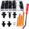 125pcs Rivetti in Plastica per Auto, Clip di Viti di Plastica Assetto Auto Kit per Carrozzeria Interni Auto Pannello Paraurti Porta, con Strumenti Rimozione Fissaggio (Rosso)