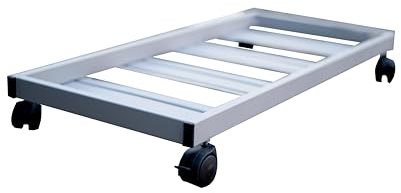 Tecnokit: Carrello portapiante Rettangolare, in Acciaio, Sottovaso con Ruote, Cotto o Alluminio, Disponibile in 3 Diverse Misure. (60x30, Alluminio)