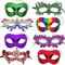 CNYMANY 8 Stk Spitzenmasken für Paare Sexy Augenmaske für Frauen Männer zum Ballfest Venezianische Maskerade Kostüm - Grün, Rot, Lila, Mehrfarbig