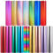 VINYL FROG PU Metallic Heat Transfer Vinyl 12'' X 12'' 16 Sheets HTV Vinyl Hologhpric Heat Press Bundle Colorful Iron on Vinyl for DIY T-Shirts