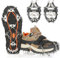 Yoomens Ramponcini/Ramponi per Scarponi con 24 Denti Catene in Acciaio Inossidabile Antiscivolo Spikes Neve Ramponi Ghiaccio Portabile Trekking Escursionismo Camping Moutaineering Winter (M)