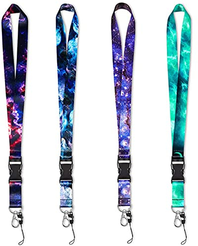 Basetousual Schlüsselbänder Zum Umhängen, 4 Stück Schönes Schlüsselband, Lanyard Schlüsselband, Lanyard Umhängeband, Bunt Schlüsselbänder, Büro Schlüsselband, für ID-Karten,Abzeichen, Schlüssel