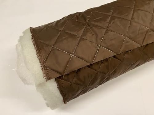 Gepolsterter Stoff, Futter, Dunkelbraun, Futter 100% Polyester, Nähstoffe, Meterware, Stoffe (1 Meter x 150 cm)
