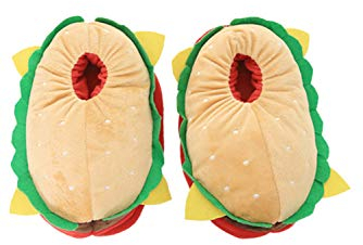 Fuman Hamburger Plüsch Hausschuhe Erwachsene Winter Pantoffeln Warme Weiche Hausschuhe Zuhause