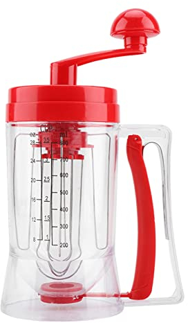 YUMILI Pancake Batter Dispenser Manual Pancake Blender Machine,Easy to Operate and Cleaner Handheld Kitchen Baking Tool for Pancake Cake Batter Dispenser Waffle Mix Maker