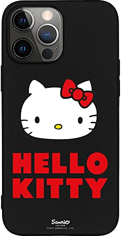 Personalaizer iPhone 14 Pro MAX Case Black with a Hello Kitty Logo Design
