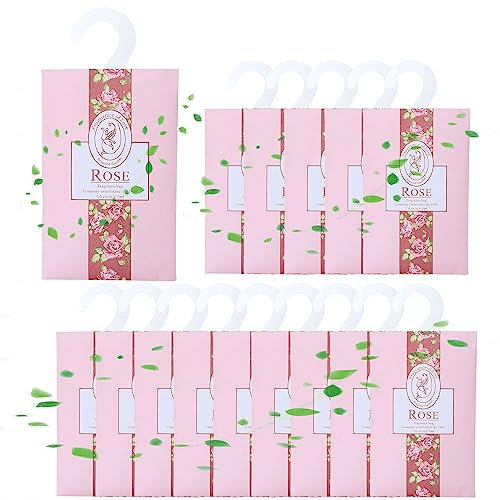 WDEC 15 * 20G Rose Kleiderschrank Aromatherapie Kleiderbügel, Beutel, Für Schubladen, Schränke, Schränke, Badezimmerautos