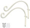 Jauhmui 2Pcs Pflanzenhalterung Blumenampelhalter,Retro-Gartenhaken,Haken für blumenampel,Pflanzenhaken,Eisen Wandhaken mit Schrauben,Blumen wandhalterung,für Vogelkäfige,Windspiele,Blumentöpfe (Weiß)