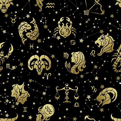 HEKO PANELS Stoff Oxford Wasserdichte Meterware Canvas-Stoff Polyester Stoff Zum Nähen Nähstoffe Dekostoffe Wasserabweisend Blickdicht Sternzeichen 3 Meter 155 x 300 cm