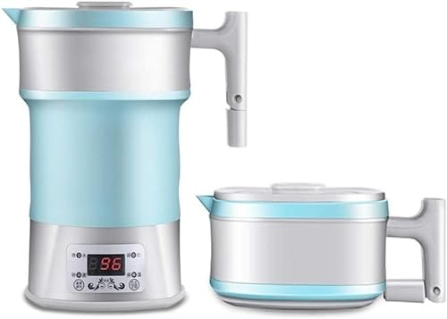 DUUDAH Hervidor eléctrico Plegable, Hervidor de Viaje, Travel Touch Smart 800ML 110-220V Apagado automático Mantener Caliente Cable de alimentación Desmontable, Hervidor eléctrico portátil