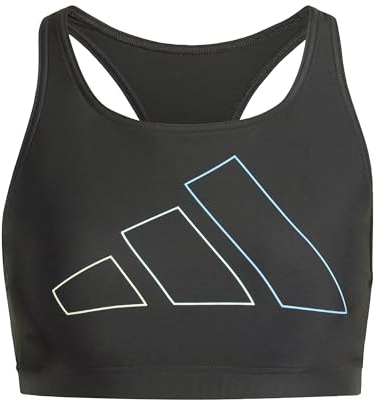 adidas Damen Big Bars Bikini Top Bikinioberteil, Black, M