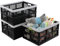 Afromy 3 Packungen 30L Kunststoff rechteckig zusammenklappbar Kisten Lagerung Utility Folding Milk Crates