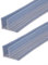 2 piezas de 2 m en forma de F para mampara de ducha de baño, tira para vidrio de grosor de 6 mm, sello de goma de plástico para puerta de vidrio