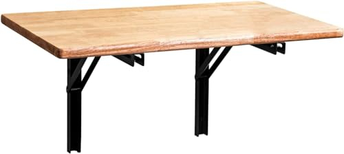 Wallmaster Klappbare Werkbank zur Wandmontage, robust, zusammenklappbar, Mehrzweckbank, Wäscheregal, Wandschreibtisch mit Metallregalhalterung (81,3 x 45,7 cm)