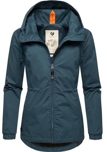 Ragwear Damen Übergangsjacke leichte Jacke kurz wasserdicht (Wassersäule: 4.000 mm) mit Kapuze Danka YOUMODO XS-6XL