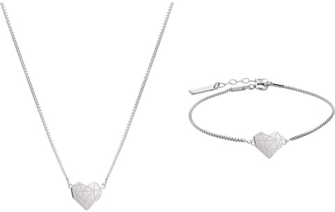 Liebeskind BERLIN Damen-Collier Edelstahl (silber) & Armband LJ-0328-B-17 Silber