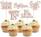 30 Stück Vintage 2007 Cupcake Toppers Glitzer Happy 18th Geburtstag Tortendeko Cheers to 18 Fabulous Eighteen Kuchen Deko für 18th Geburtstag Hochzeit Jahrestag Party Rosegold