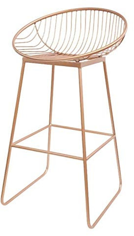 stoolBar Stools Nordic Bar Stool Bar Chair Wrought Iron Stool Modern Minimalist Casual Metal Chair Gold and Rose Gold Fashion/Rose Gold / 72