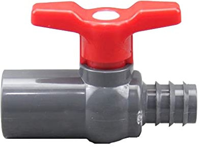 Absperrventil, 20 mm Außendurchmesser, Schlauchanschluss auf 25 mm Innendurchmesser, PVC-Kugelhahn, Rohrverschraubungsadapter, Wasseranschluss, for Aquarium