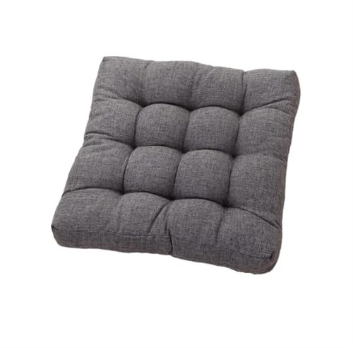 Auflagen für gartenmöbel Quadratische Kissen, großes Bodensitzkissen for Erwachsene, Bodenkissen, Tatami-Sofa, Yoga, Meditation, Terrassenschaukelstuhlpolster for den Außenbereich(Dark grey,Square 53x