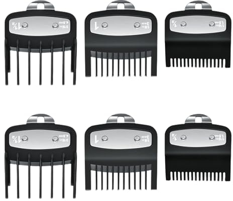 6 Stück Trimmer Aufsätze, Aufschiebekämme für Schermaschine, Aufsätze Haarschneidemaschine für präzises Haarschneiden, Ideal für den Heim- und Profi-Einsatz